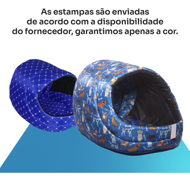 Kit Cama Caminha Toca Iglu Pet Para Cachorro Gato Nylon Azul - Outros Imagem de Kit Cama Caminha Toca Iglu Pet Para Cachorro Gato Nylon Azul