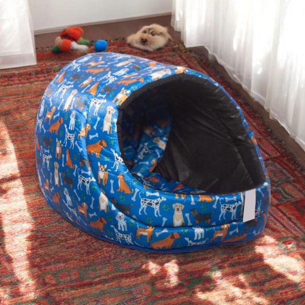 Kit Cama Caminha Toca Iglu Pet Para Cachorro Gato Nylon Azul - Outros Imagem de Kit Cama Caminha Toca Iglu Pet Para Cachorro Gato Nylon Azul