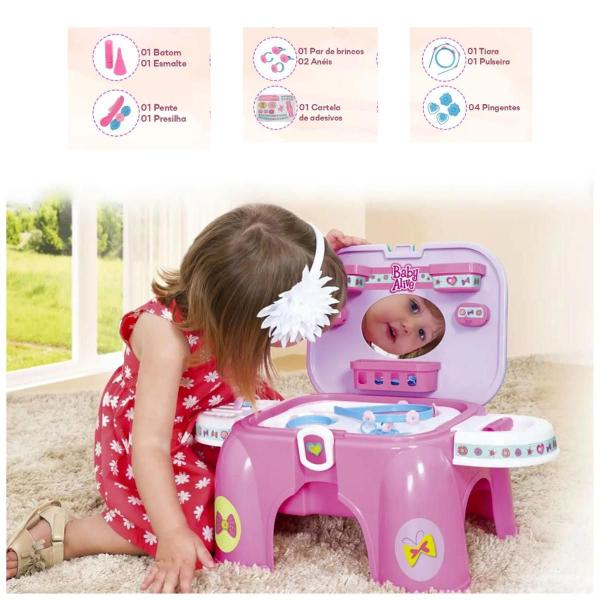 Imagem de Kit Camarim Baby Alive Meninas Acessórios Rosa - Cotiplás