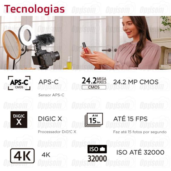 Imagem de Kit Câmera Canon Eos R50 4k Mirrorless Com Lentes 18-45mm + 55-210mm