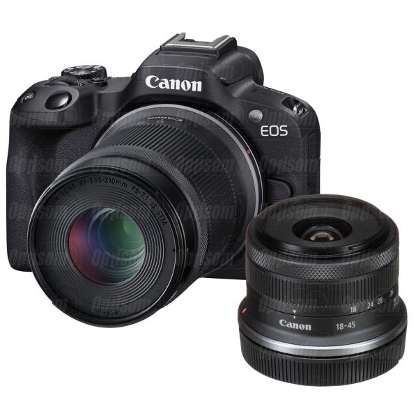 Imagem de Kit Câmera Canon Eos R50 4k Mirrorless Com Lentes 18-45mm + 55-210mm