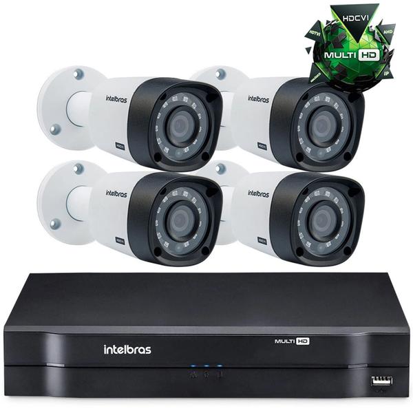 Imagem de Kit Câmeras De Segurança Intelbras Multihd Dvr 8Ch + 4 Câmeras 1120b