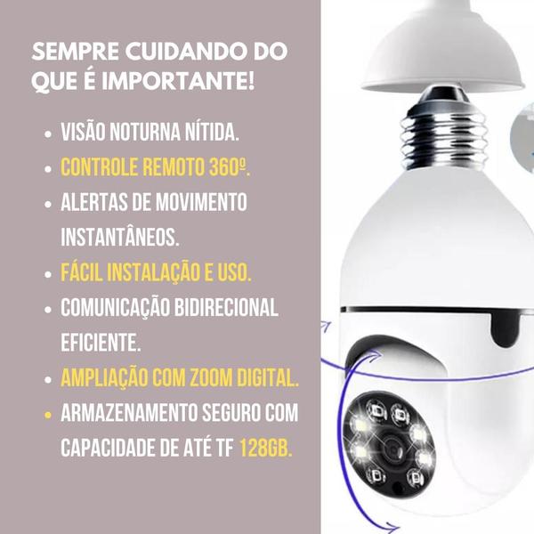 Kit Câmeras de Segurança Wi-Fi 360º com Visão Noturna, Sensor de Movimento e LED Proteção Completa para Sua Casa! - Yoose Imagem de Kit Câmeras de Segurança Wi-Fi 360º com Visão Noturna, Sensor de Movimento e LED Proteção Completa para Sua Casa!