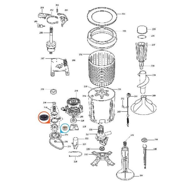 Kit cames e polia mecanismo lavadora brastemp consul mondial - DE PLASTIC Imagem de Kit cames e polia mecanismo lavadora brastemp consul mondial
