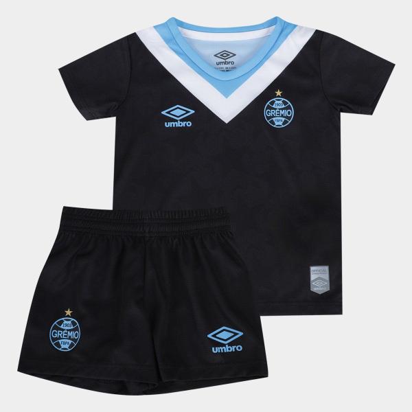 Imagem de Kit Camisa Grêmio Infantil III 24/25 s/n Torcedor Umbro + Calção Grêmio Infantil