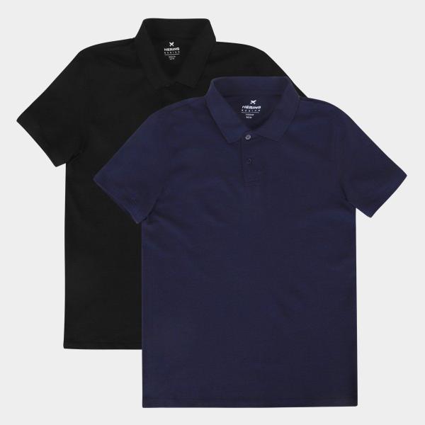 Kit Camisa Polo Hering 2 Peças Masculino Kit Camisa Polo Hering 2 Peças Masculino