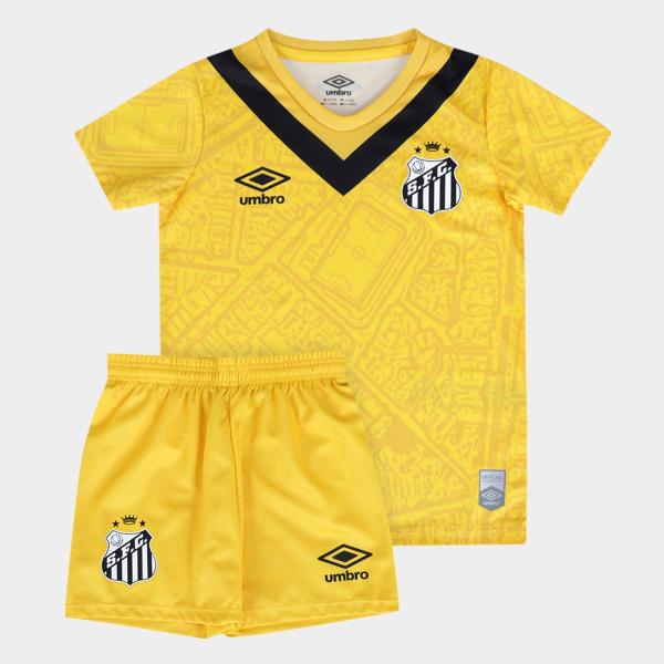 Imagem de Kit Camisa Santos Infantil III 24/25 s/n Torcedor Umbro + Calção Santos Infantil