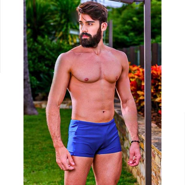 Imagem de Kit Camisa Térmica Com Sunga Boxer Zíper Lateral e Bolso Proteção Térmica Uv Short Banho Com Ajuste Adulto Masculino Natação Surf Blusa Comprida