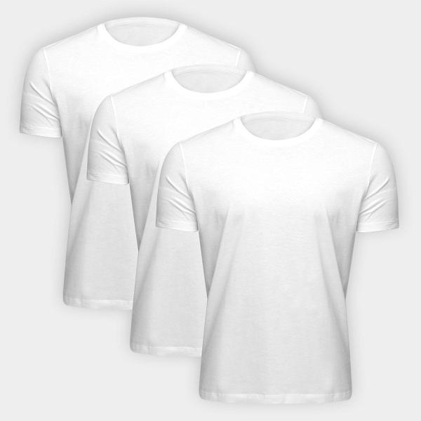 Kit Camiseta Hering Básica Masculina - 3 Peças Kit Camiseta Hering Básica Masculina - 3 Peças