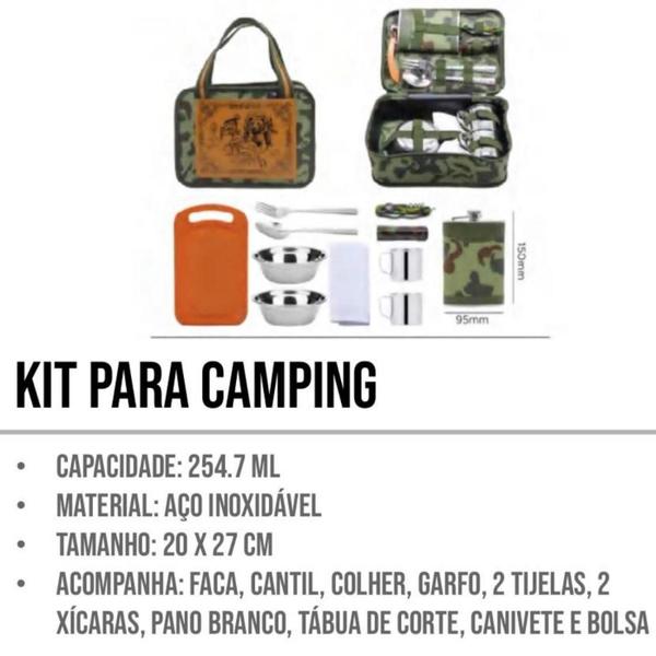 Imagem de Kit Camping Acampamento Sobrevivência Emergência Aventura