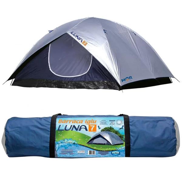 Imagem de Kit Camping Barraca Mor Luna 7 Pessoas + Colchão Mor Casal + Colchão Solteiro