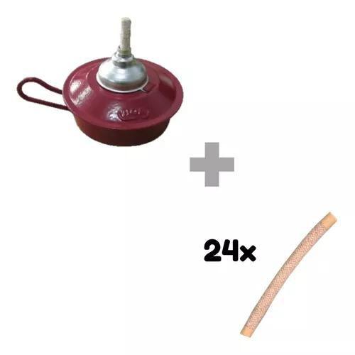 Kit Candieiro Lamparina Com 24 Pavios 10cm - ROA - Linha Camping Imagem de Kit Candieiro Lamparina Com 24 Pavios 10cm