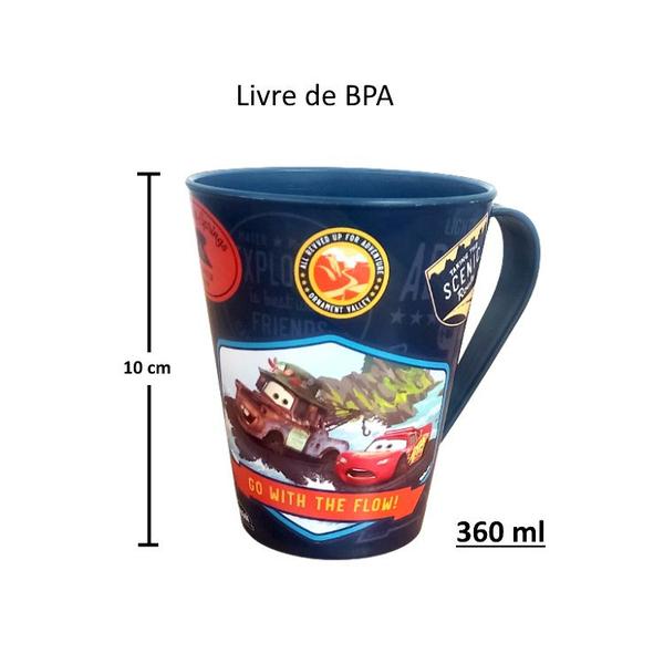 Kit Caneca do Carros + Copo Relâmpago Mcqueen infantil Plasútil Imagem de Kit Caneca do Carros + Copo Relâmpago Mcqueen infantil Plasútil