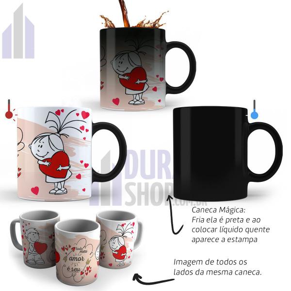 Kit Caneca Mágica Urso Pelúcia Presente Dia dos Namorados N3 - Fofy Toys Imagem de Kit Caneca Mágica Urso Pelúcia Presente Dia dos Namorados N3