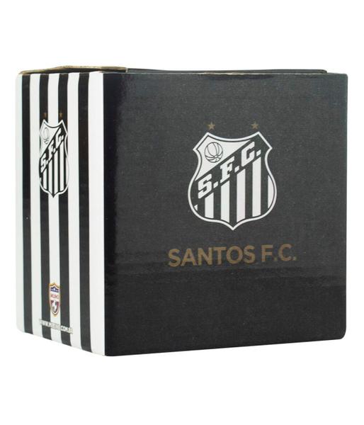 Imagem de Kit Caneca Santos Vidro 310ml Baralho Na Lata Oficial e Sacola Presente