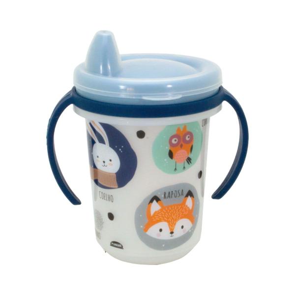 Imagem de Kit Caneca Treinamento Infantil Trio 330ml e Porta Chupeta Plasutil