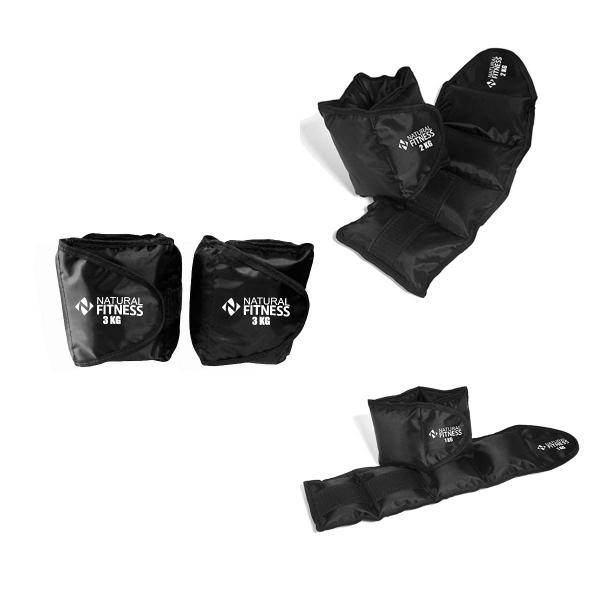 Kit Caneleira de Peso 1kg à 3kg Academia e Ginástica - Natural Fitness Imagem de Kit Caneleira de Peso 1kg à 3kg Academia e Ginástica