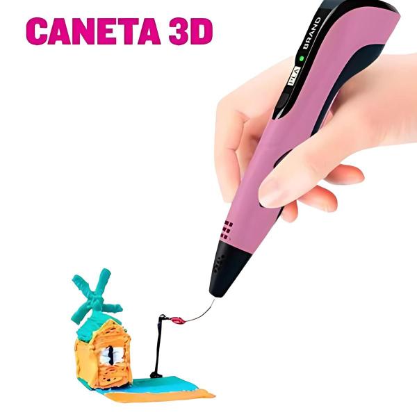 Imagem de Kit Caneta 3d mais 20 filamentos impressora profissional