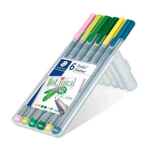 Imagem de Kit Caneta Botanical Colours C/6 Cores Triplus Fineliner Staedtler