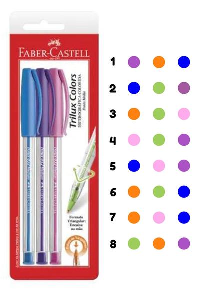 Imagem de Kit Caneta Esferográfica Faber Castell - 3 cores 