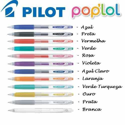 Imagem de Kit Caneta Gel Pop'lol 0.7 Pilot - C/12 Cores