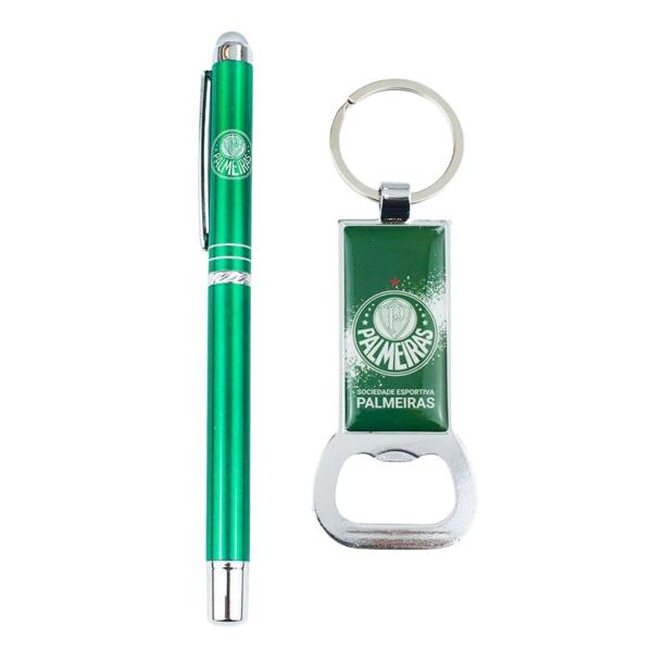 Imagem de Kit Caneta Roller Pen Touchscreen Chaveiro Abridor Palmeiras