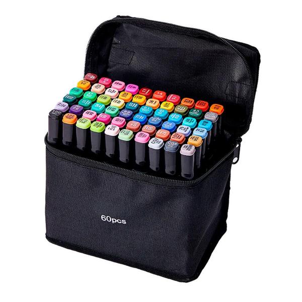 Kit Canetinha 60 Unidades Pintura Escolar Linha Profissional - Guiro Imagem de Kit Canetinha 60 Unidades Pintura Escolar Linha Profissional