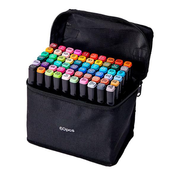 Kit Canetinhas 60 Unidades Pintura Escolar Papelaria Coloridas - CORREIA Imagem de Kit Canetinhas 60 Unidades Pintura Escolar Papelaria Coloridas
