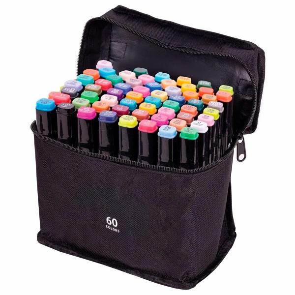 Kit Canetinhas 60 Unidades Pintura Escolar Papelaria Coloridas - CORREIA Imagem de Kit Canetinhas 60 Unidades Pintura Escolar Papelaria Coloridas