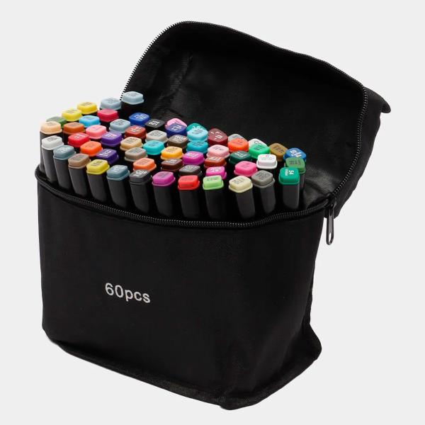 Kit Canetinhas 60 Unidades Pintura Escolar Papelaria Coloridas - CORREIA Imagem de Kit Canetinhas 60 Unidades Pintura Escolar Papelaria Coloridas