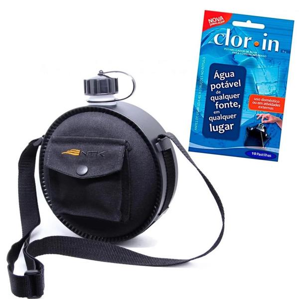 Kit Cantil Onix 1,9 Litros + 10 Pastilhas Purificadoras de Agua Nautika Imagem de Kit Cantil Onix 1,9 Litros + 10 Pastilhas Purificadoras de Agua Nautika