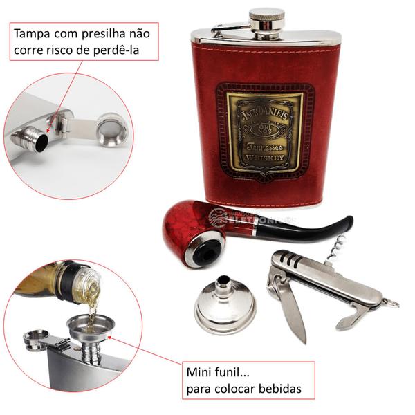 Imagem de Kit Cantil Porta Bebidas Com Cachimbo Abridor Estampado Portátil DY8830