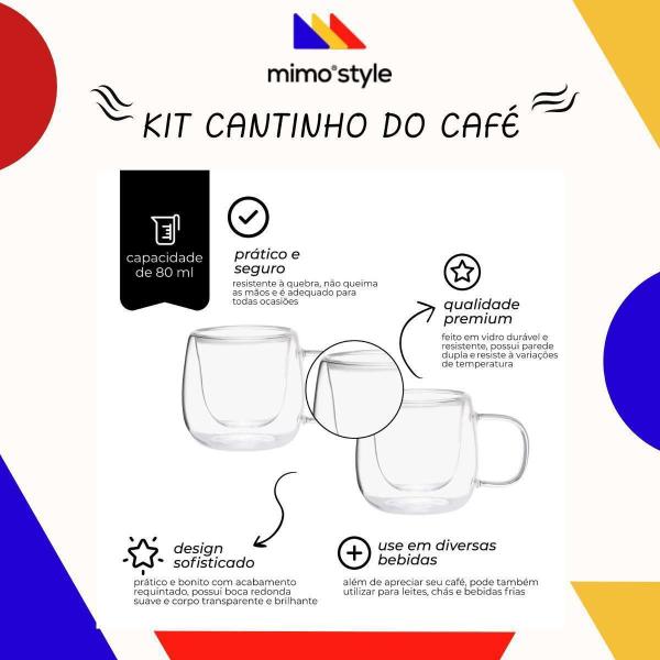 Imagem de Kit Cantinho Do Café Garrafa Térmica Prensa E Xícaras