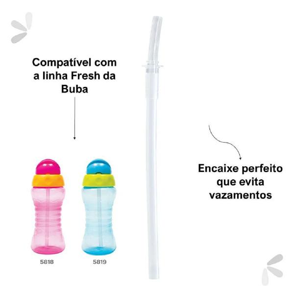 Imagem de Kit Canudo E Escova Para Canudo De Silicone Buba 13785