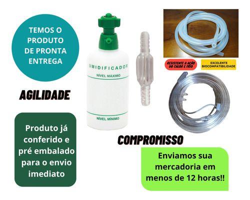 Imagem de Kit Cânula Oxigênio Umidificador Extensão Mangueira Conector premium