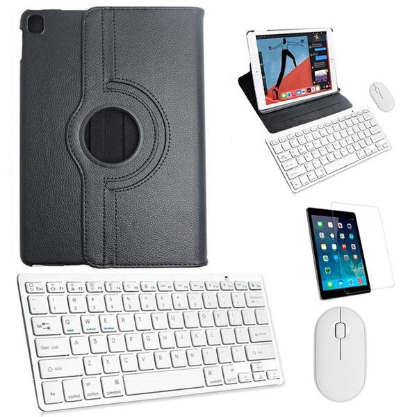 Imagem de Kit Capa 360 Preto / Teclado e Mouse branco e Película para iPad Air 3 10.5"