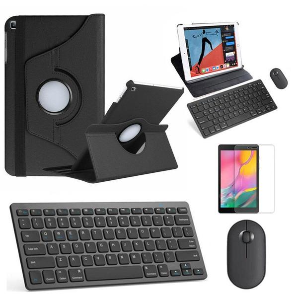 Imagem de Kit Capa 360 Preto / Teclado e Mouse preto e Película para Galaxy Tab A 8" T290/T295