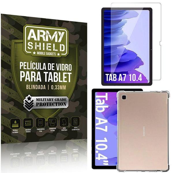 Imagem de Kit Capa Anti Impacto + Película de Vidro Galaxy Tab A7 10.4' T500 T505 - Armyshield