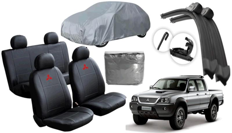 Imagem de Kit Capa Automotiva Completa L200 1999 a 2008 + Capa de Cobertura e Limpador Ergonômico