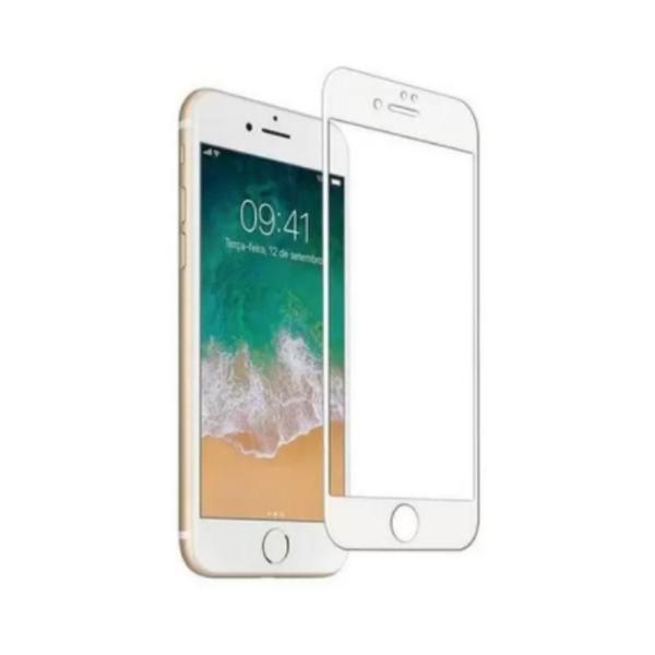 Imagem de Kit Capa Capinha Case Anti Impacto + Película 3D Cerâmica Flexível compatível com Iphone 7 Plus / 8 Plus Branco