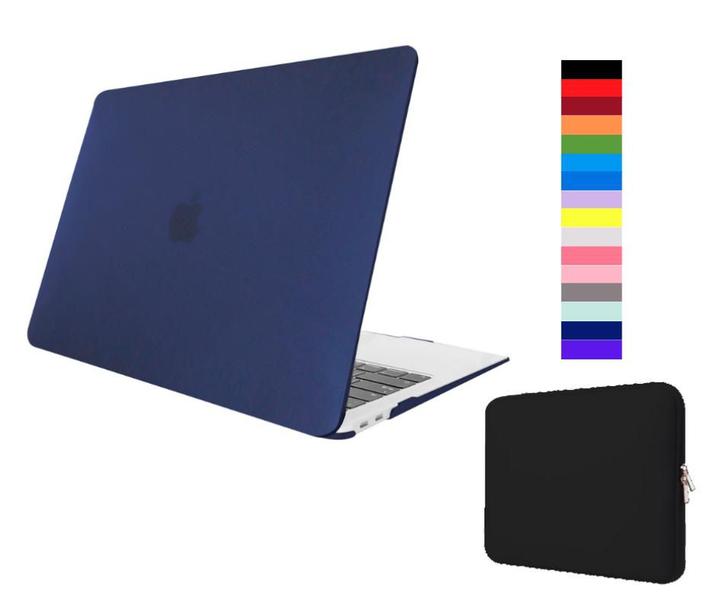 Imagem de Kit Capa Case Compatível Com Macbook NEW AIR 13.6" A2681 cor AZMF + Capa Neoprene