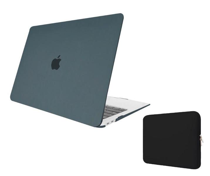 Imagem de Kit Capa Case Compativel Macbook AIR 13" A1466 A1369 cor CF + Capa Neoprene