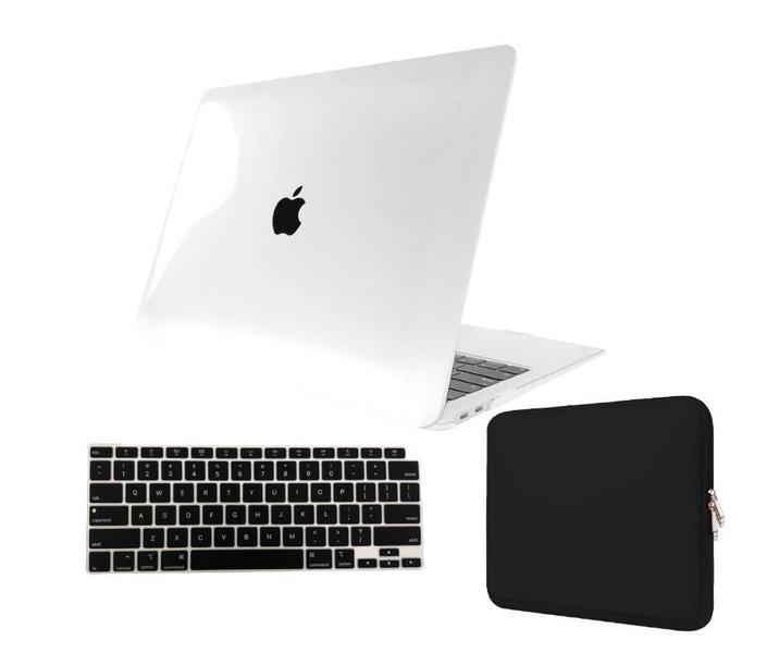 Imagem de Kit Capa Case Compativel Macbook AIR 13" A1466 A1369 cor TC + Pel. Teclado + Capa Noeprene