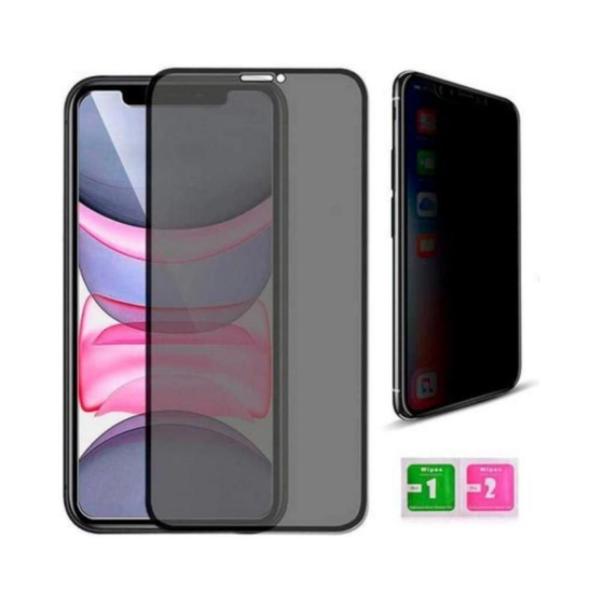 Imagem de Kit Capa Case Reforçada + Pel Vidro Privacidade 3D P/ Iphone