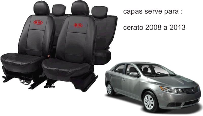 Imagem de Kit Capa Cerato 2008 a 2013 + Chaveiro + Capa de Volante Alta Resistência e Conforto