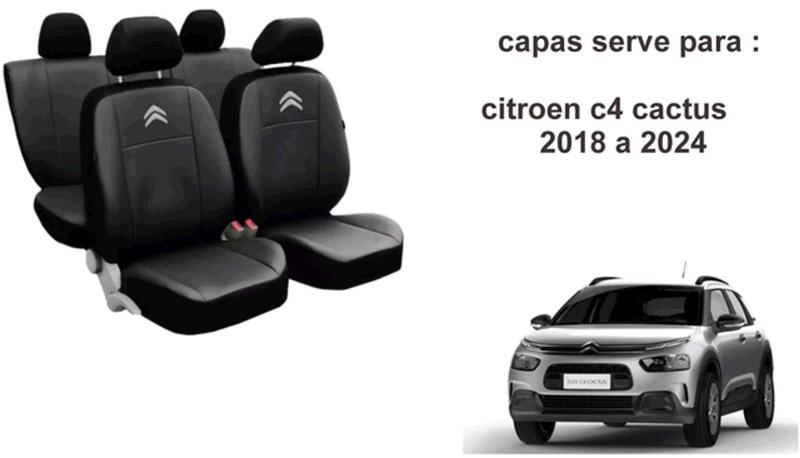 Imagem de Kit Capa Citroen C4 Cactus 2018 a 2025 + Tapete + Capa de Volante com Estilo Inovador