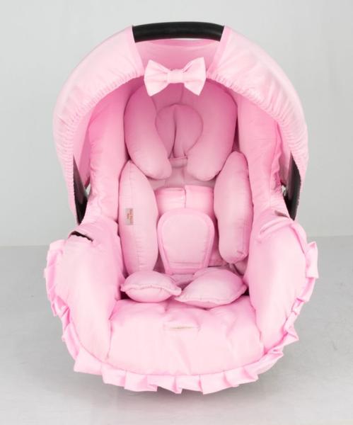 Imagem de Kit capa de bebê conforto e redutor - rosa bebê