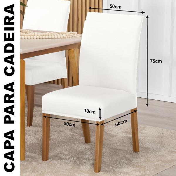 Imagem de Kit Capa De Cadeiras Estampadas 4 Unidades Cores