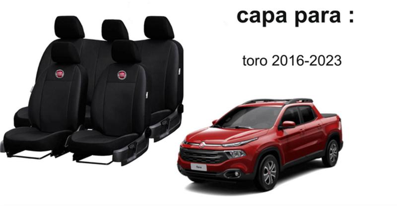 Imagem de Kit Capa de Couro Toro 2016-2023 + Tapete Premium + Capa de Volante