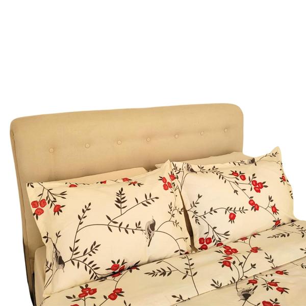 Imagem de Kit capa de edredom queen estampado 400 fios luxo 2,40 x 2,60 com zíper + 2 fronhas duvet